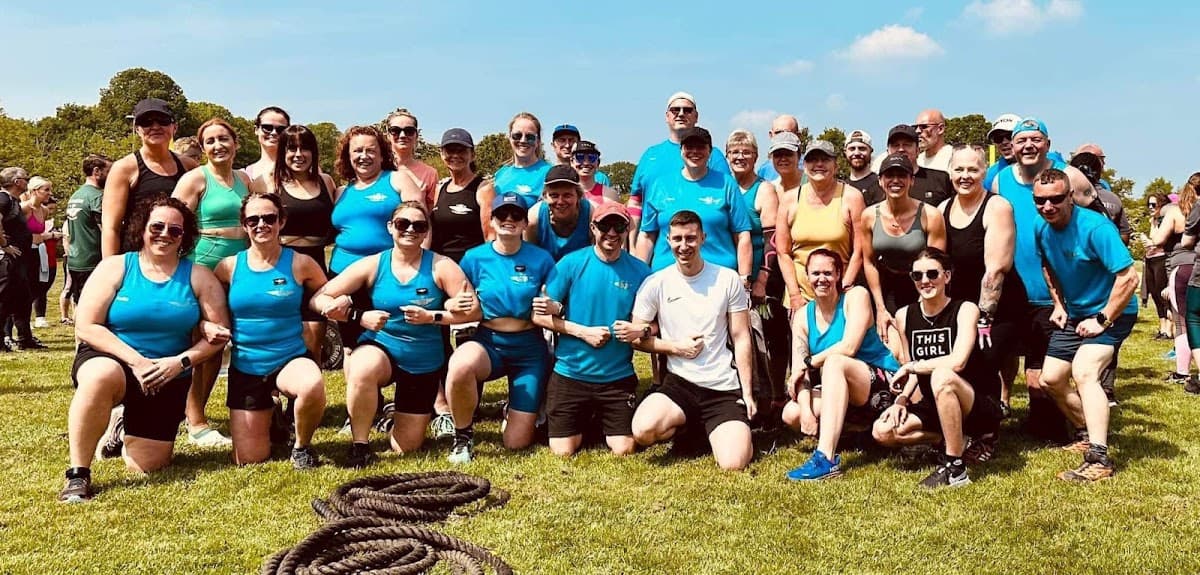 A Bootcamp UK Waterlooville group after an outdoor session on Purbrook Heath