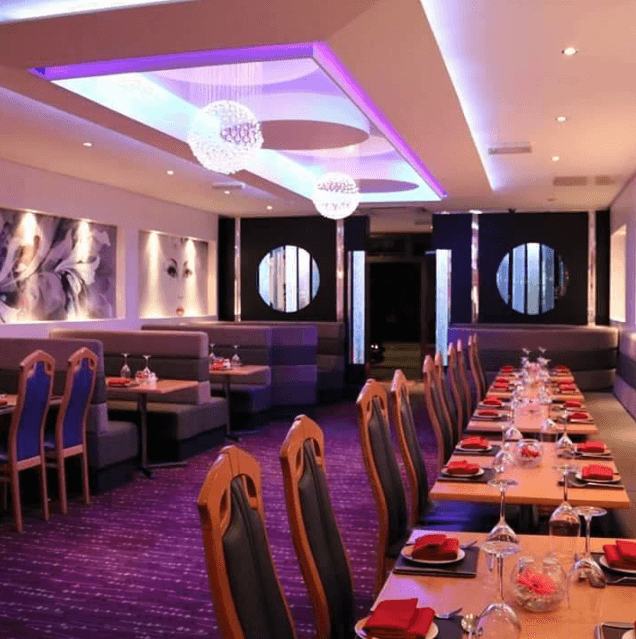 The dining room at Pasha restaurant, London Road, Cowplain