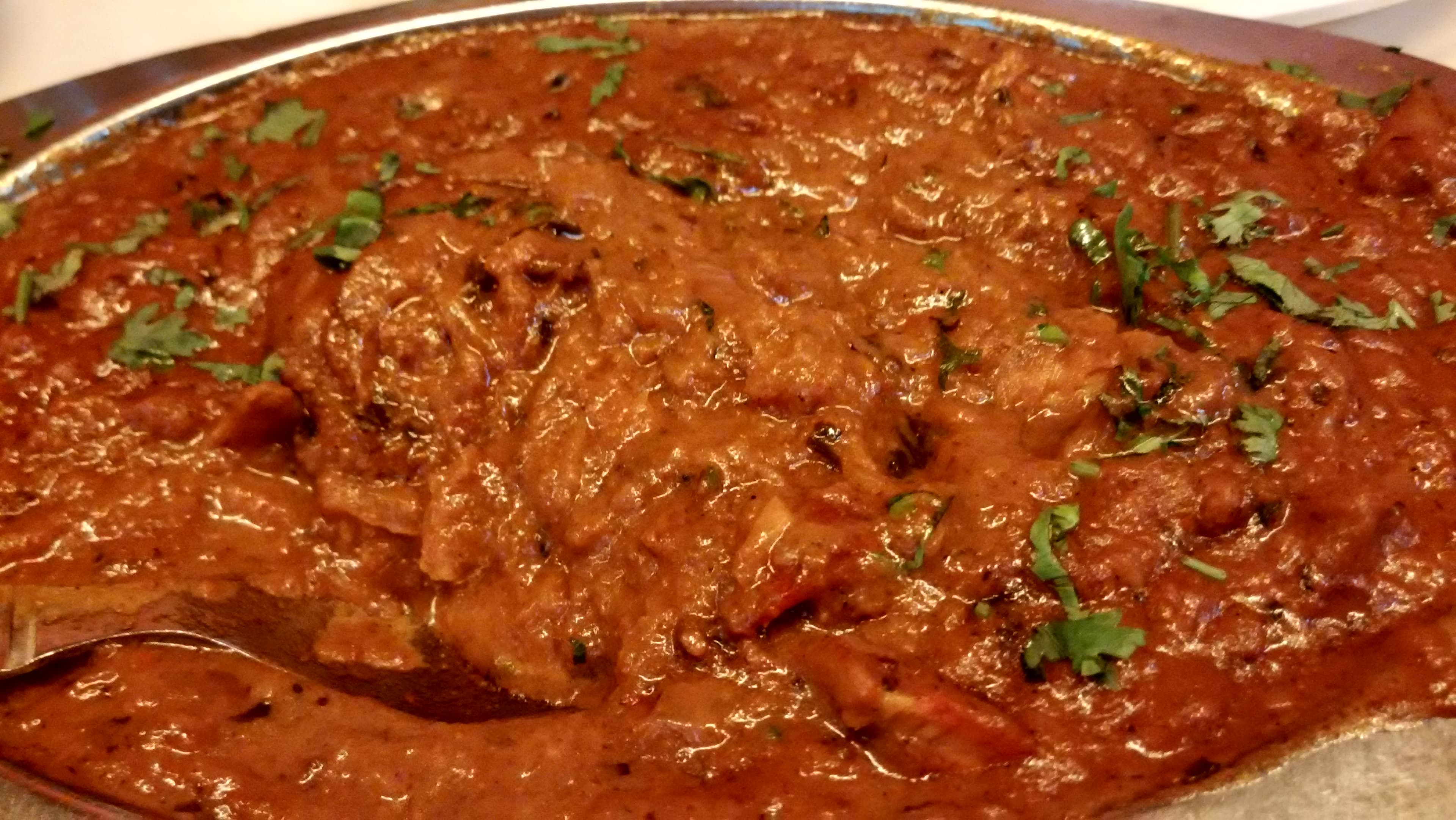 Indian takeaway curry spread, Waterlooville