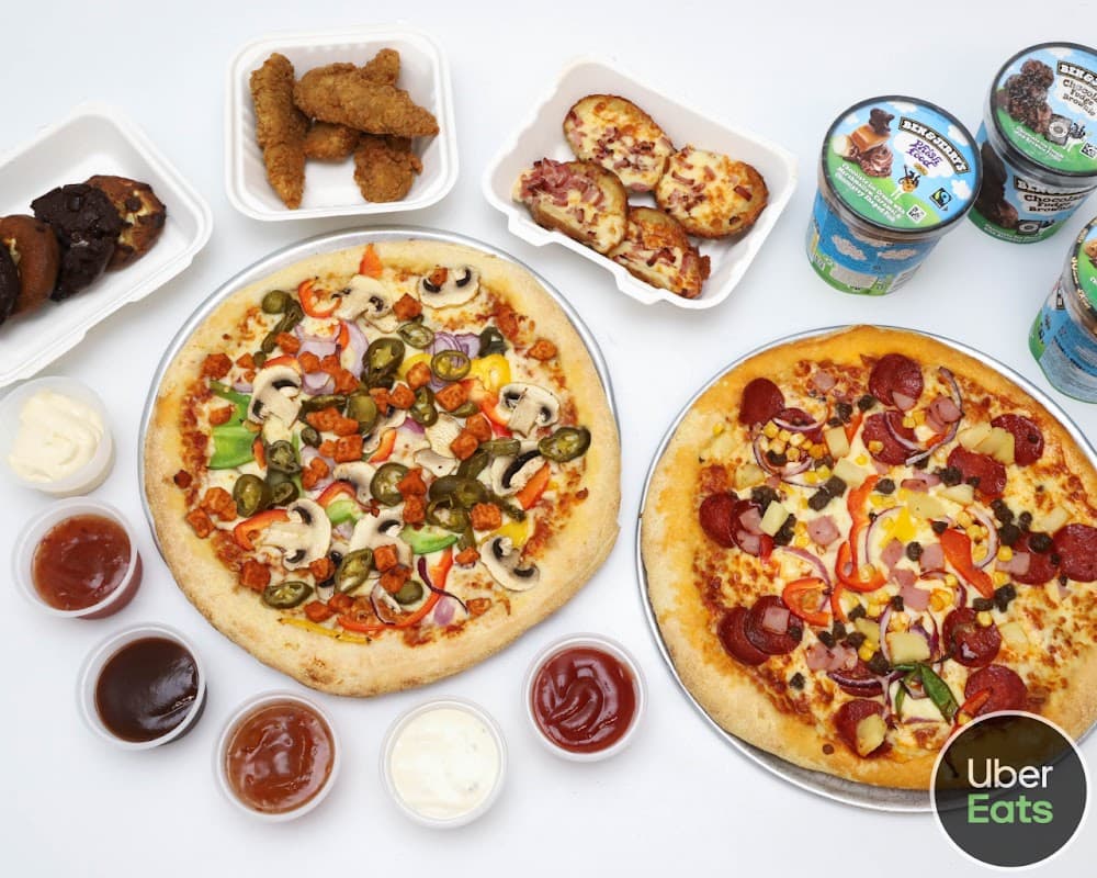 Pizzas, sides and dips from The Horndean Pizza Shop