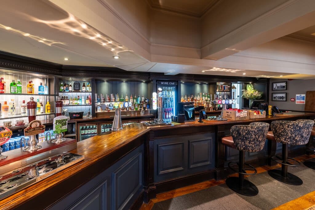 The bar at The Woodpecker, London Road, Waterlooville