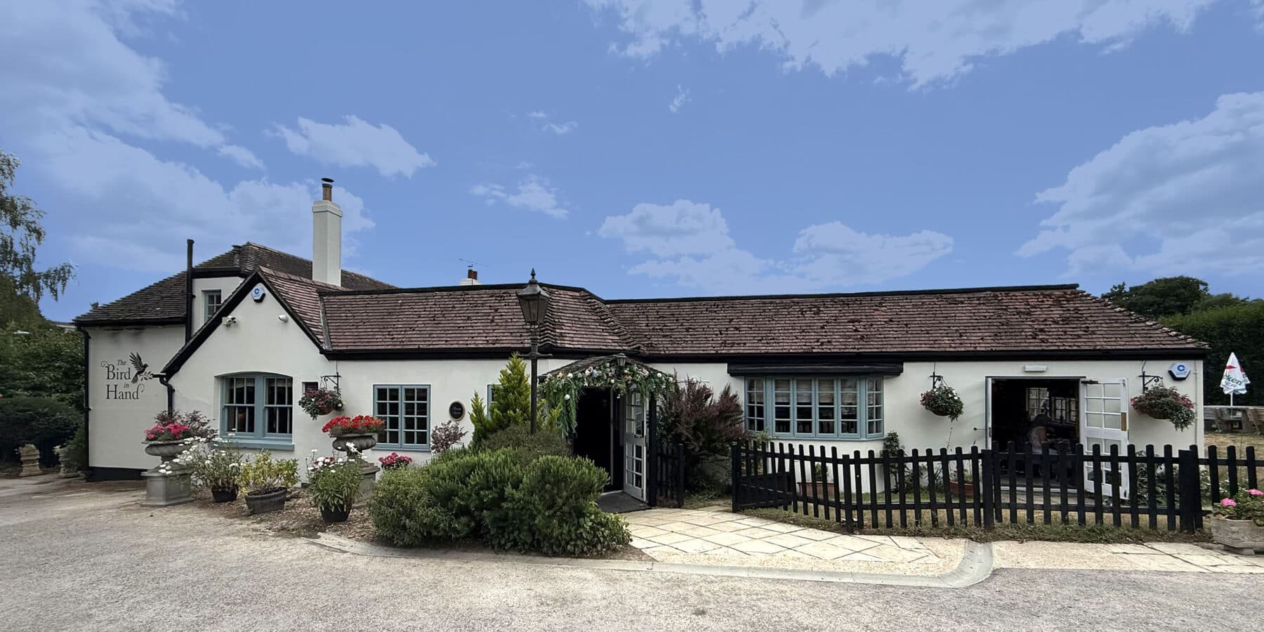 The Bird in Hand pub exterior, Lovedean Lane, Waterlooville