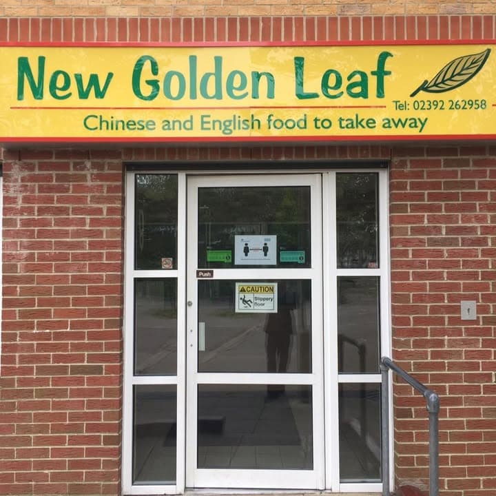 New Golden Leaf Chinese takeaway shopfront, Eagle Avenue, Waterlooville