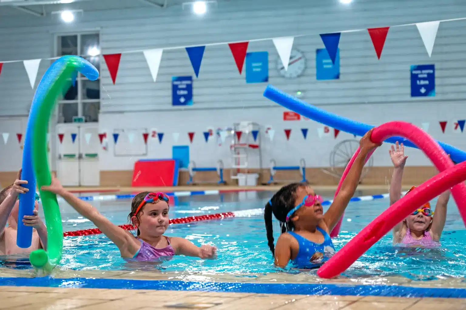 Children enjoying a swimming session at Horizon Leisure